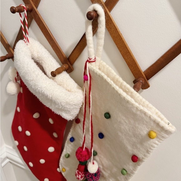 White Wool Felt Stocking - Picture 5 of 9